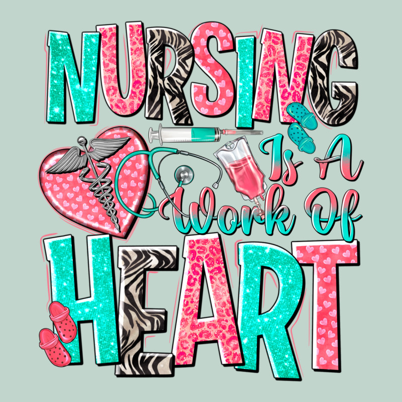 Nursing Is A Work Of Heart Zipper Hoodie by NancyCooperArtShop | Teevron