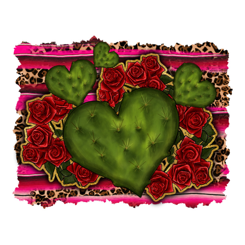 Valentine Cactus Heart With Roses Premium Tee by RanaPortraitStore | Teevron
