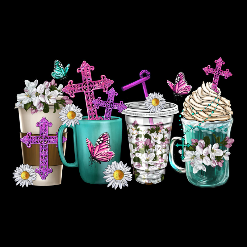 Blessed Coffee Cups Ladies Tee by texasbilliewilder | Teevron