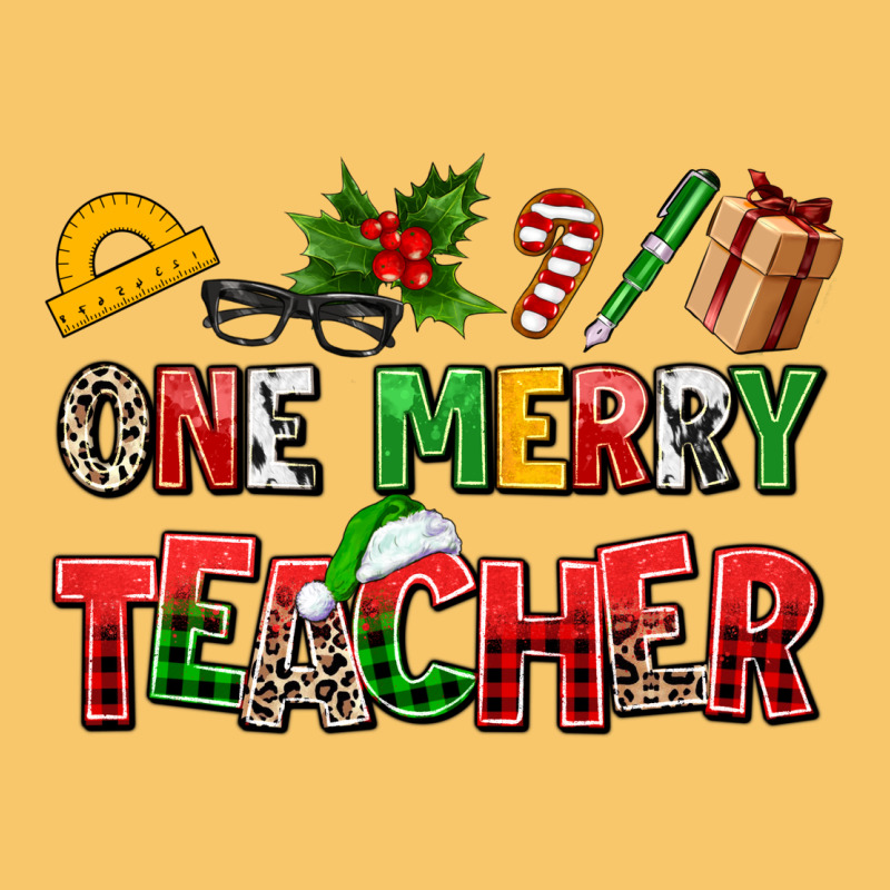 One Merry Teacher Vintage Hoodie by AdoDesignShop | Teevron
