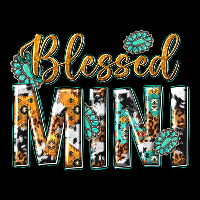 Blessed Mini With Leopard And Aztec Ladies Tee by texasbilliewilder | Teevron