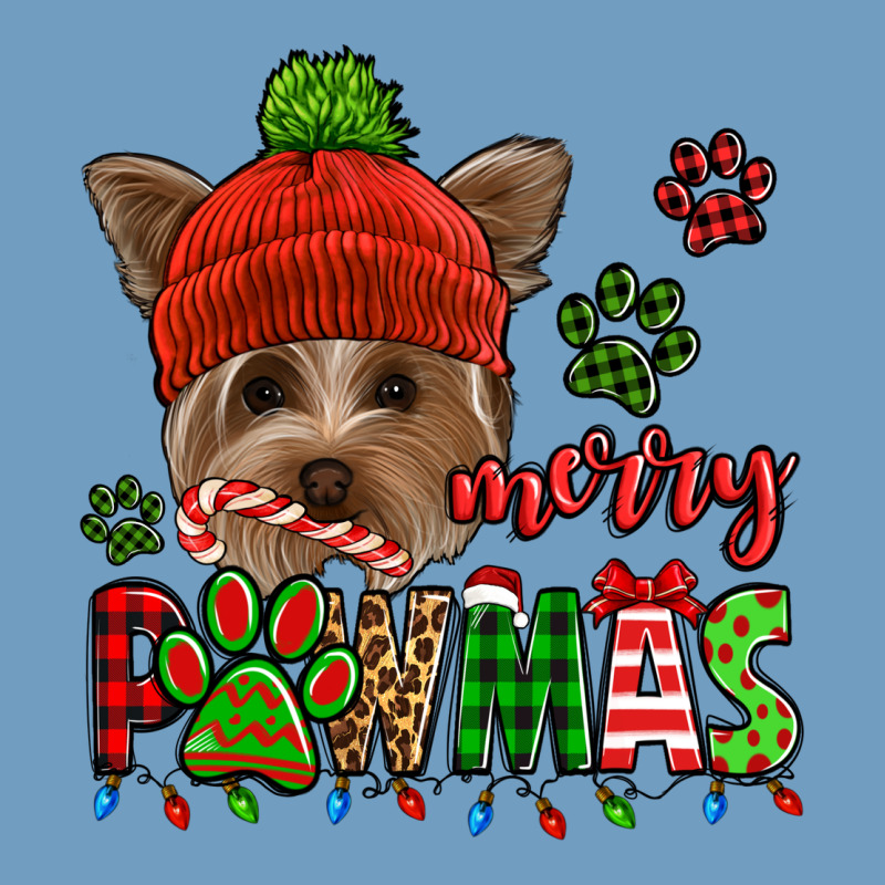 Merry Pawmas Christmas Yorkie Urban Heavy Tee by Jasminsmagicworld | Teevron