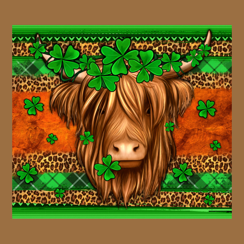 St Patricks Day Long Haired Cow Vintage Tee by Jasminsmagicworld | Teevron