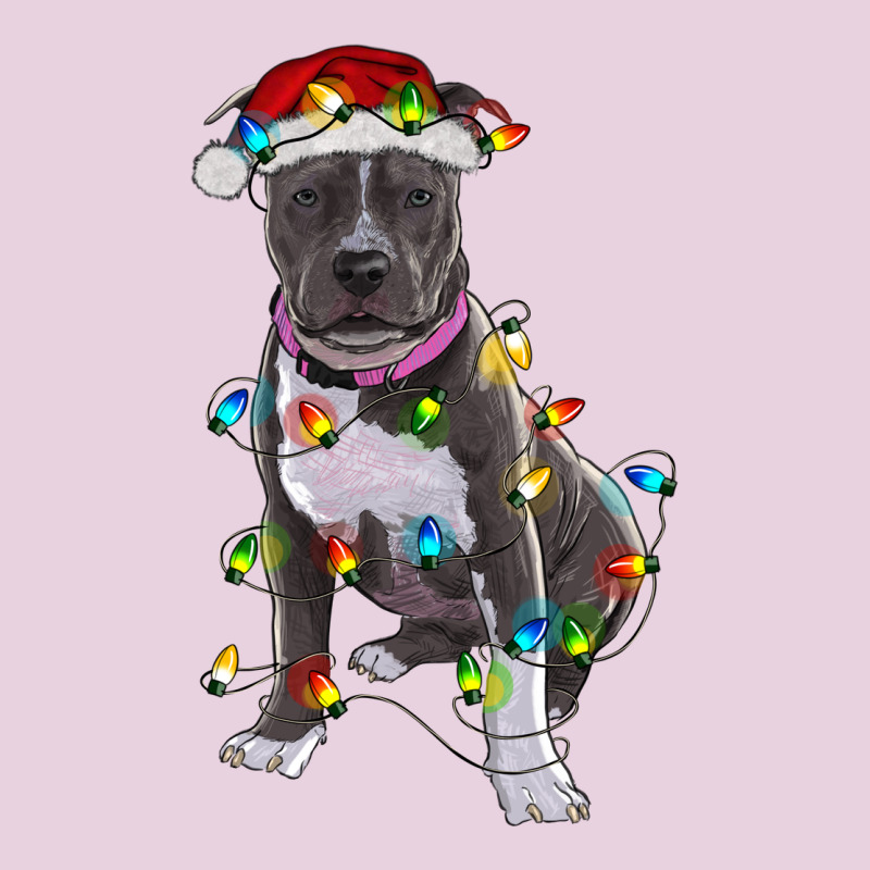 Pitbull With Christmas Lights Ladies Tee by RanaPortraitStore | Teevron