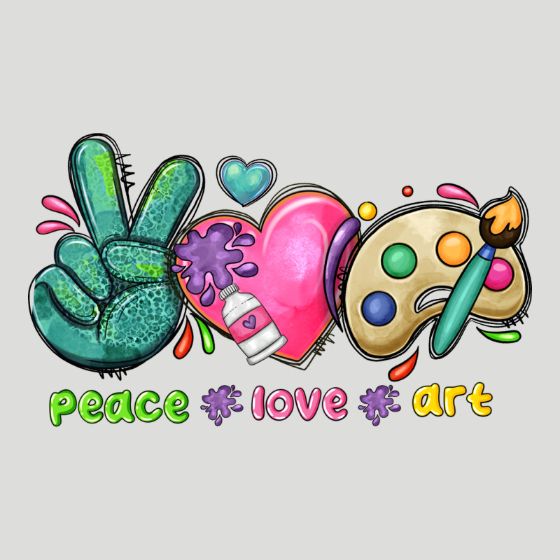 Peace Love Art Zipper Hoodie by NancyCooperArtShop | Teevron