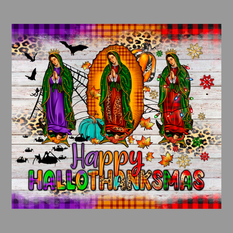 Our Lady Of Guadalupe Happy  Hallothanksmas Tumbler Vintage Hoodie by JahusDesignShop | Teevron