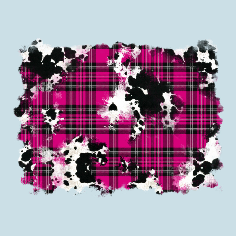 Pink Christmas Plaid Cowhide Pattern Background Ladies Tee by RanaPortraitStore | Teevron