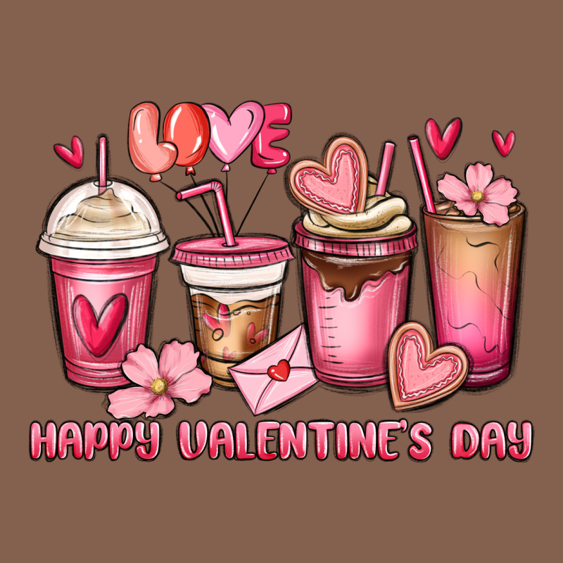 Happy Valentine's Day Coffee Cups Zipper Hoodie by MaliasSmallBusiness | Teevron