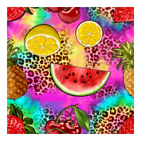fruits leopard tie dye seamless pattern | Teevron