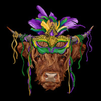 Mardi Gras Mask Highland Cow Premium Tee | Teevron