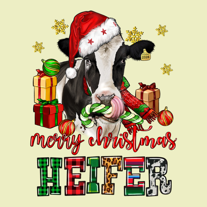 Merry Christmas Heifer Cow Urban Hoodie by CowGirlArtShop | Teevron