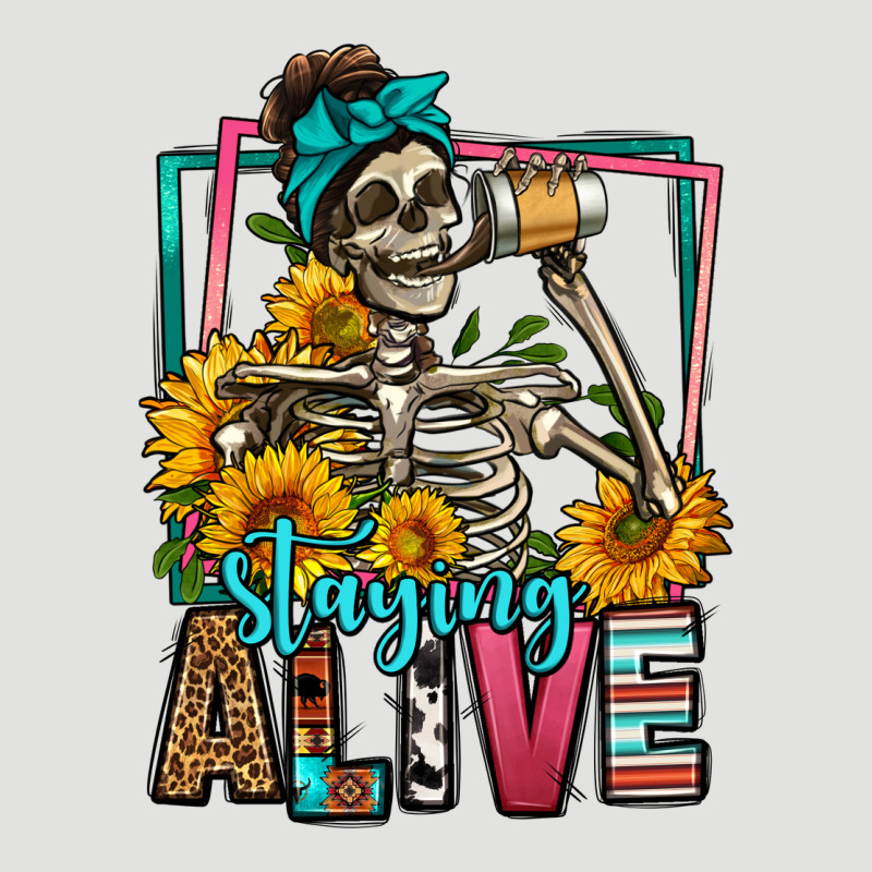 Staying Alive Coffee Drinking Skeleton Classic Tee by Jasminsmagicworld | Teevron
