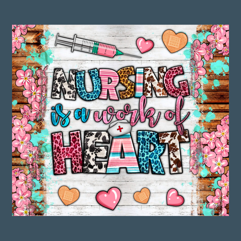 Nursing Is A Work Of Heart Tumbler Urban Heavy Tee by BundleAndBundleShop | Teevron
