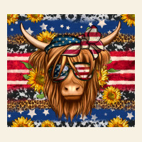 4th Of July Longhaired Cow Tumbler Vintage Tee | Teevron