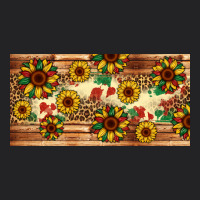 Juneteenth Sunflower's Licence Plate Template Vintage Tee | Teevron