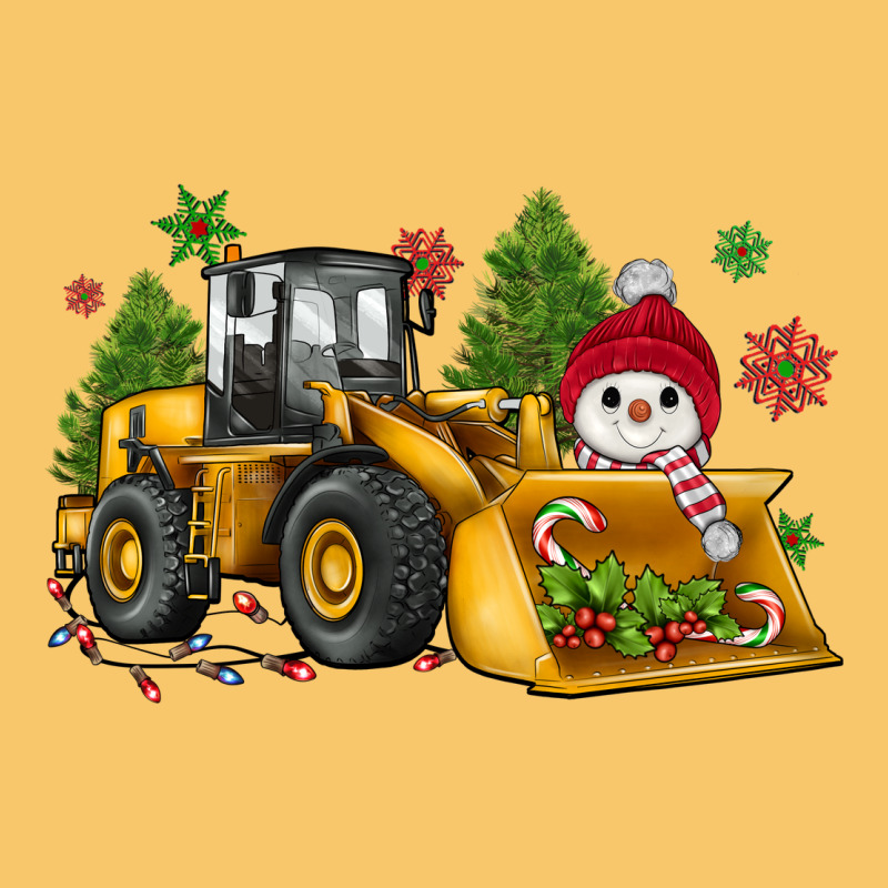 Christmas Bulldozer Snowman Vintage Hoodie by JahusDesignShop | Teevron
