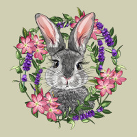 Easter Bunny With Floral Wreath Heavy Core Tee | Teevron