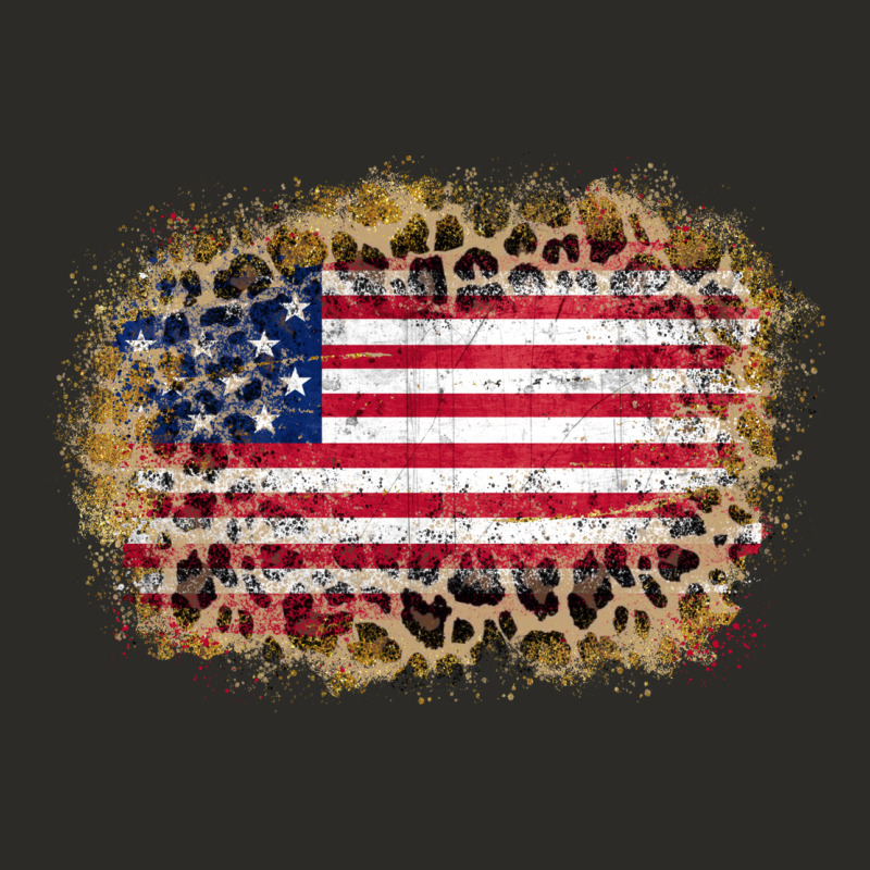 America Leopard Glitter Flag Heavy Core Tee by Zillion Design Studio | Teevron