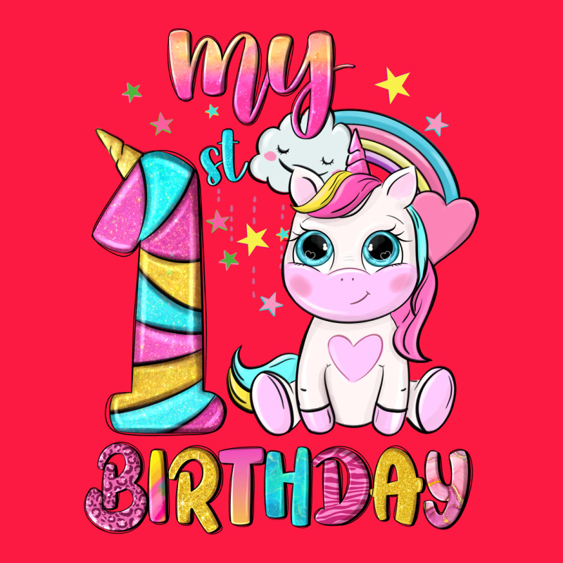 My 1 St Birthday With Little Cute Unicorn Zipper Hoodie by NancyCooperArtShop | Teevron
