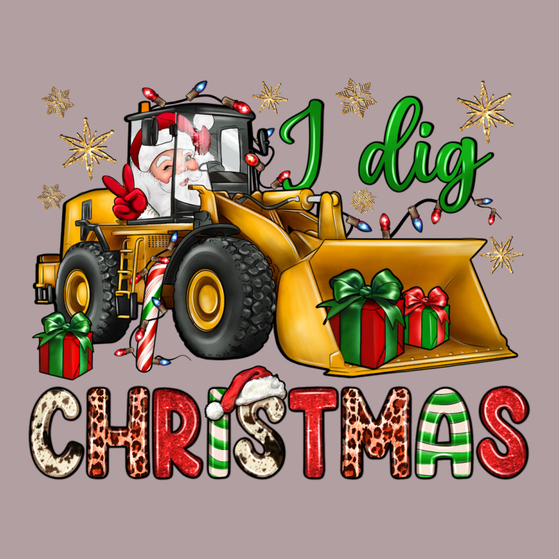 I Dig Christmas Bulldozer Santa Vintage Hoodie by JahusDesignShop | Teevron