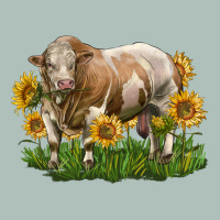 Simmental Bull With Sunflowers Heavyweight Hoodie | Teevron