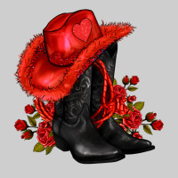 Valentines Day Cowboy Boots Red  And Roses Premium Tee | Teevron