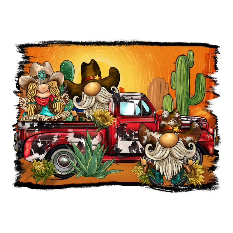 Western Truck Cowboy Gnome Background Classic Tee by BarkalooDesign | Teevron