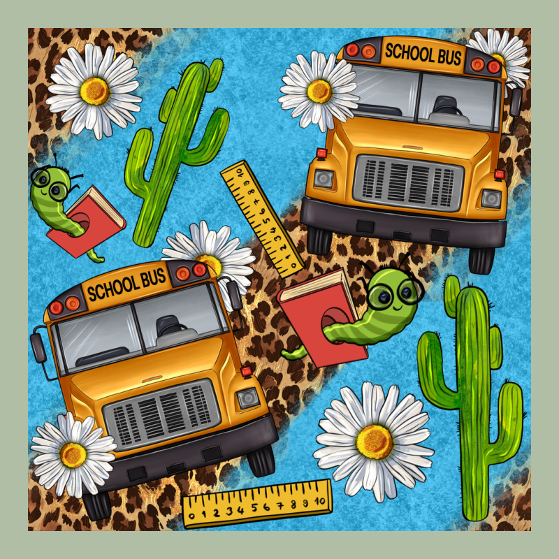 School Bus Seamless Pattern Urban Heavy Tee by BundleAndBundleShop | Teevron