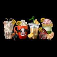 Farm Animals Coffee Cups Ladies Tee | Teevron