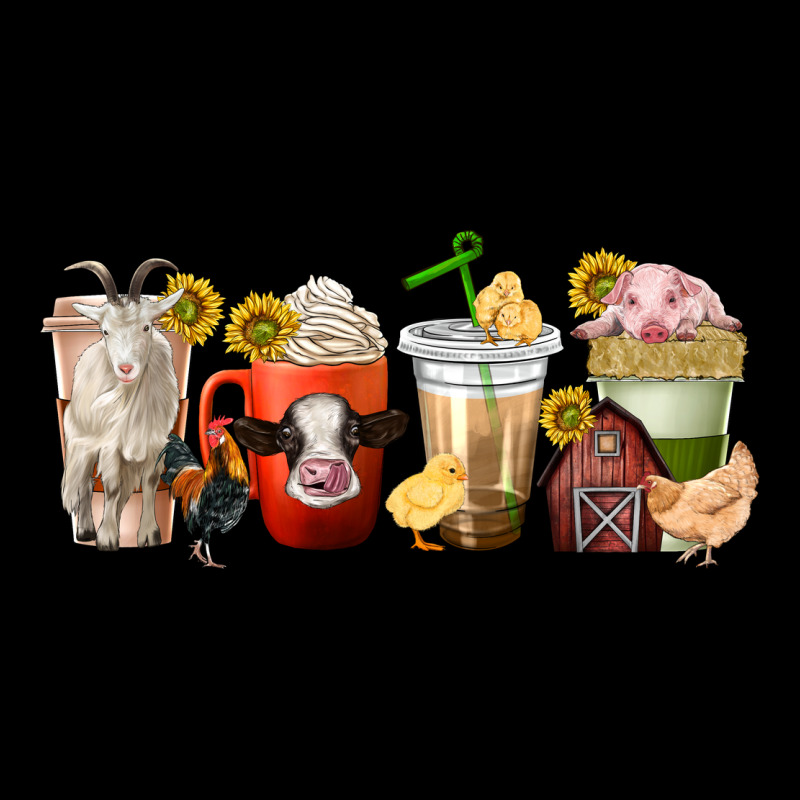 Farm Animals Coffee Cups Ladies Tee by texasbilliewilder | Teevron