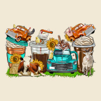 Farm Truck Coffee Cups Ladies Tee | Teevron