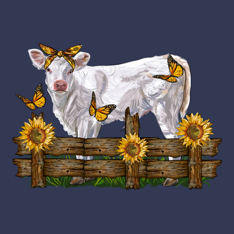 Charolais Calf With Sunflowers Heavyweight Hoodie by LillyAllenDesigns | Teevron