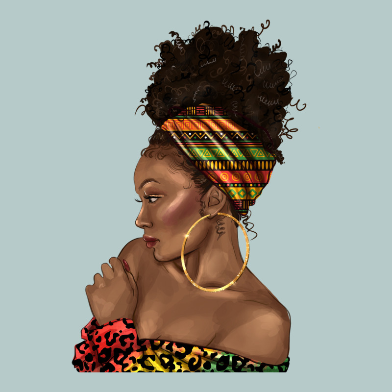 Afro Black Woman Profile Juneteenth Heavy Core Tee by texasbilliewilder | Teevron