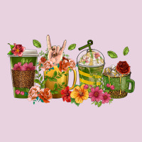 Floral Hustler Coffee Cups Ladies Tee | Teevron