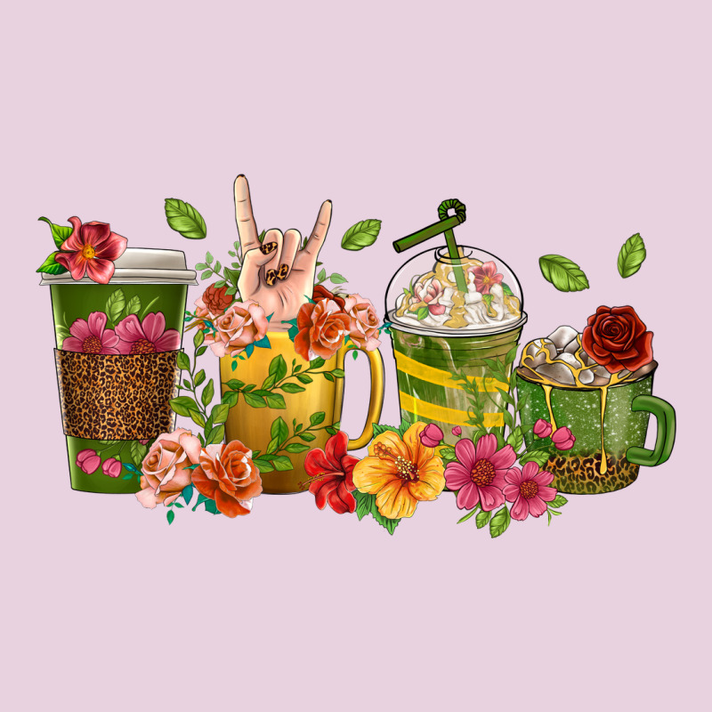 Floral Hustler Coffee Cups Ladies Tee by texasbilliewilder | Teevron