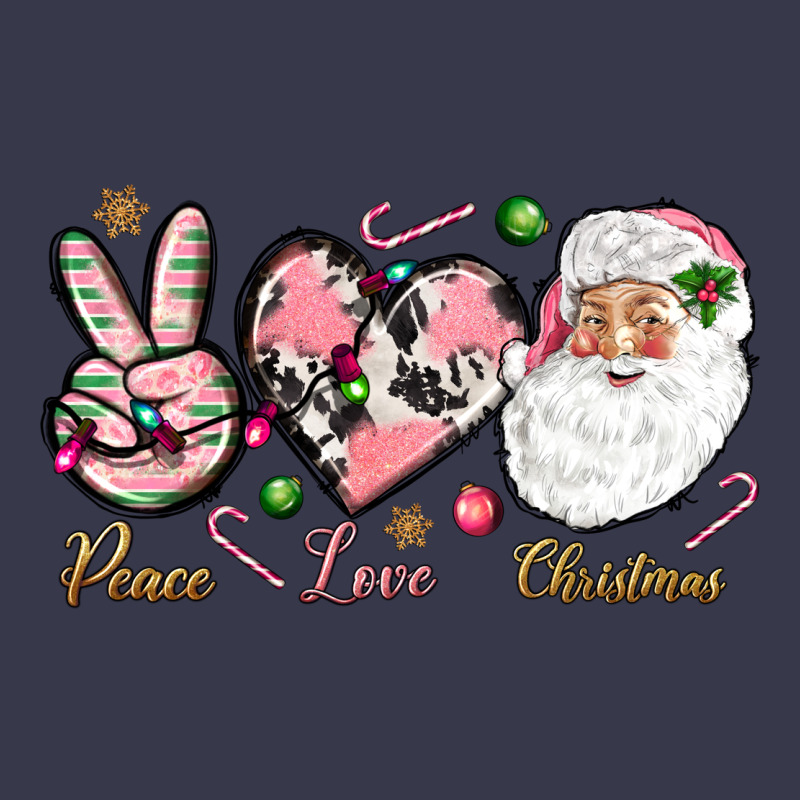 Pink Peace Love Christmas Long Sleeve Tee by NancyCooperArtShop | Teevron