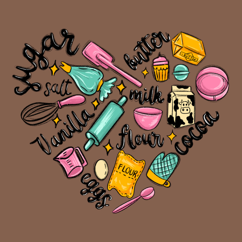 Vanilla Eggs Sugar Cocoa And Kitchen Heart Zipper Hoodie by MaliasSmallBusiness | Teevron