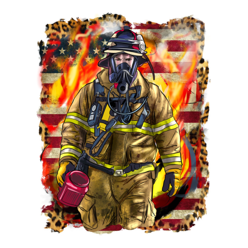 Firefighter Fire And American Long Sleeve Tee by LillyAllenDesigns | Teevron