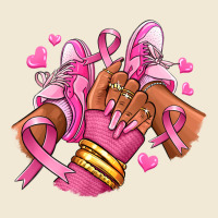 Breast Cancer Afro Girl Sneakers Ladies Tee | Teevron