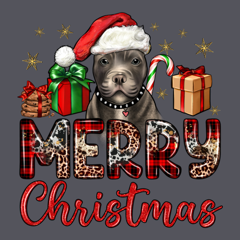 Merry Christmas Pitbull Vintage Hoodie by JahusDesignShop | Teevron