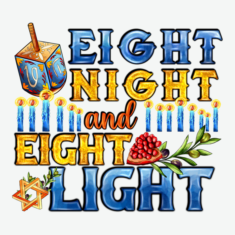Eight Night And Eight Light For Hanukkah Urban Heavy Tee by AdoDesignShop | Teevron
