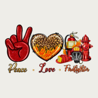Peace Love Firefighter Zipper Hoodie | Teevron