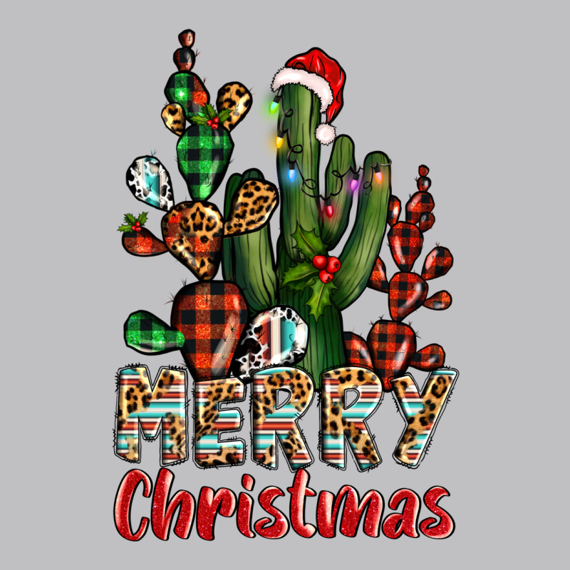 Merry Christmas Cactus Western Long Sleeve Tee by BarkalooDesign | Teevron