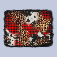 Distressed Cowhide Leopard Christmas Background Long Sleeve Tee | Teevron