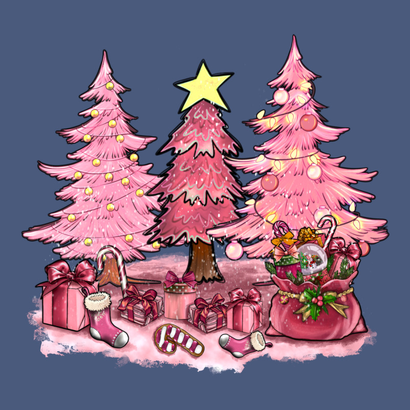 Pink Christmas Trees With Gift Box Bbs Vintage Hoodie by BundleAndBundleShop | Teevron