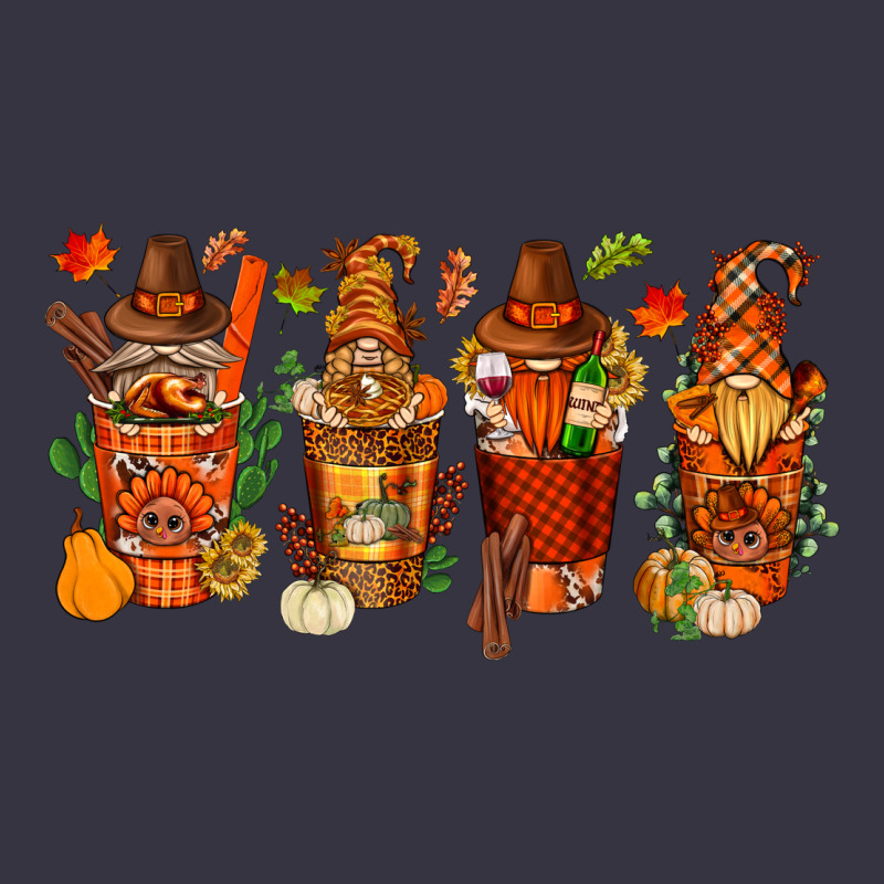 Thanksgiving Coffee Cups With Gnomes Bbs Vintage Hoodie by BundleAndBundleShop | Teevron
