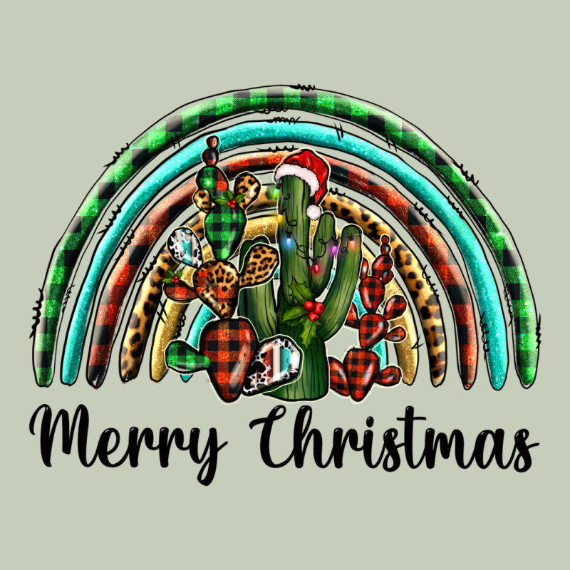 Merry Christmas Cactus Rainbow Long Sleeve Tee by BarkalooDesign | Teevron