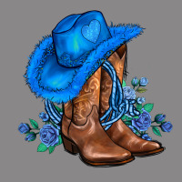 Valentines Day Blue Boots Cowgirl Hat And Roses Vintage Tee | Teevron