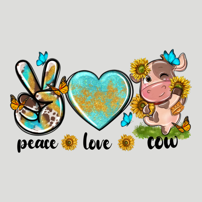 Peace Love Cute Cow Zipper Hoodie by NancyCooperArtShop | Teevron
