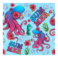 Summer And Octopus Seamless Pattern Urban Heavy Tee | Teevron
